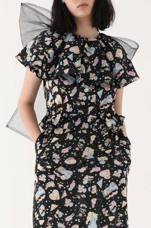 Jennyfax Fairy Top JFSS22B02 Black Cartoon